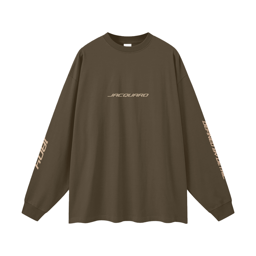 JacquardStudios Golden Oversized Unisex Long Sleeve in Brown