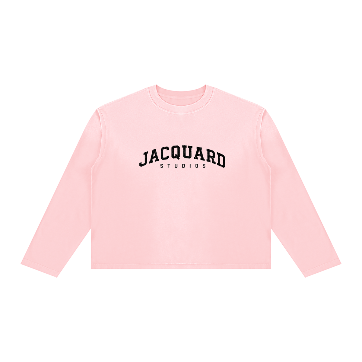 JacquardStudios Arched Unisex Sunfade Boxy Long Sleeve in Pink