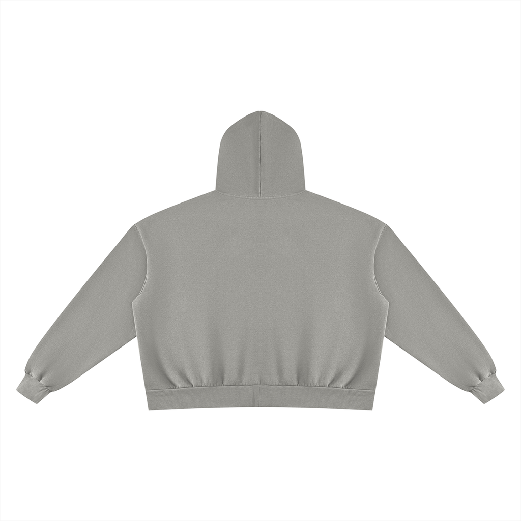 Hoodie of the JacquardStudios Wash Fleece Tracksuit in Medium Gray, alternate view