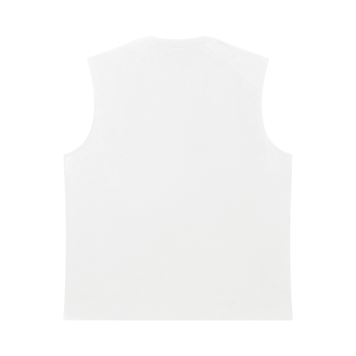 JacquardStudios Men’s Heavyweight Tank Top in White, alternate view