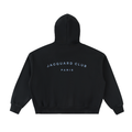 JacquardStudios Fleeced Full Boxy Zip in Black, alternate view