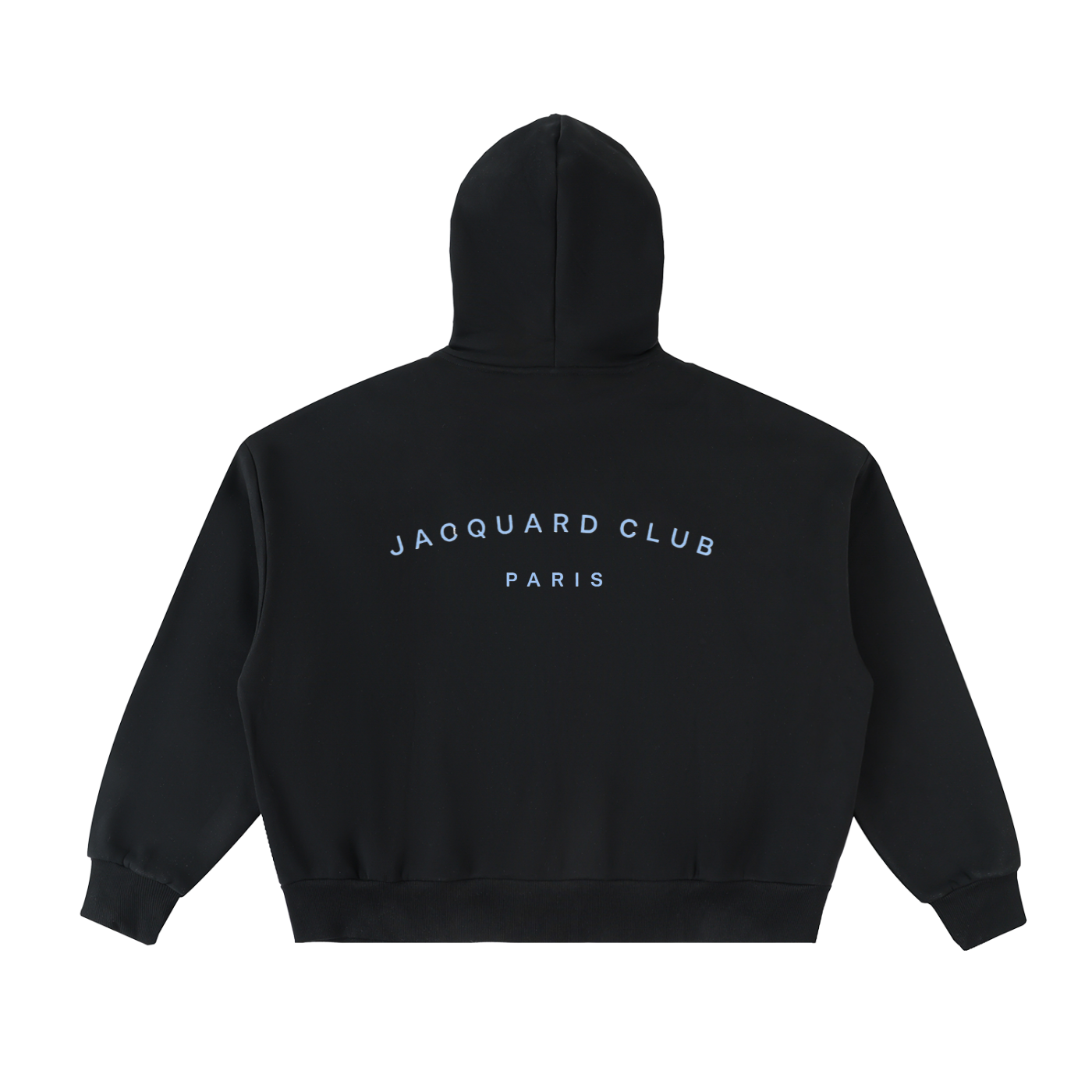 JacquardStudios Fleeced Full Boxy Zip in Black, alternate view