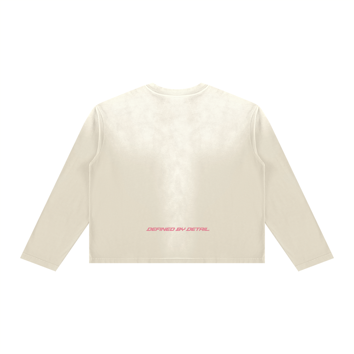 JacquardStudios Defined Unisex Sunfade Boxy Long Sleeve in Cream White, alternate view