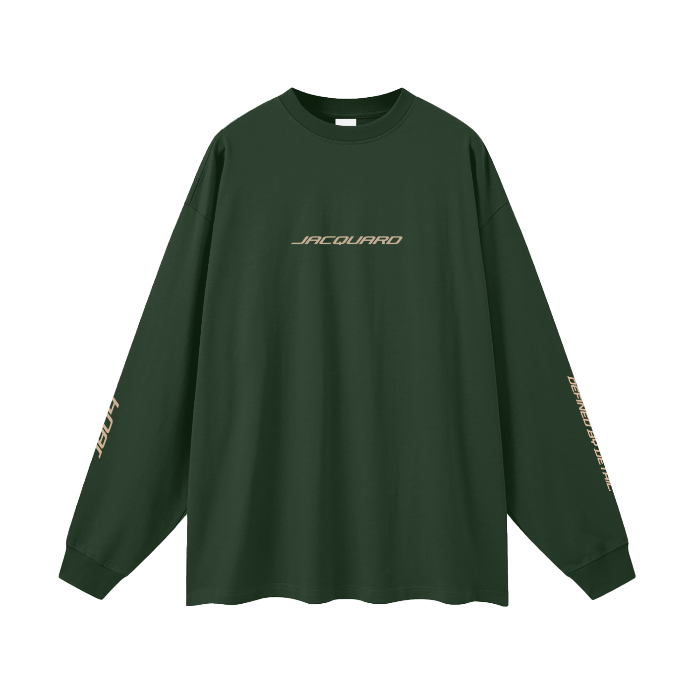 JacquardStudios Golden Oversized Unisex Long Sleeve in Blackish Green