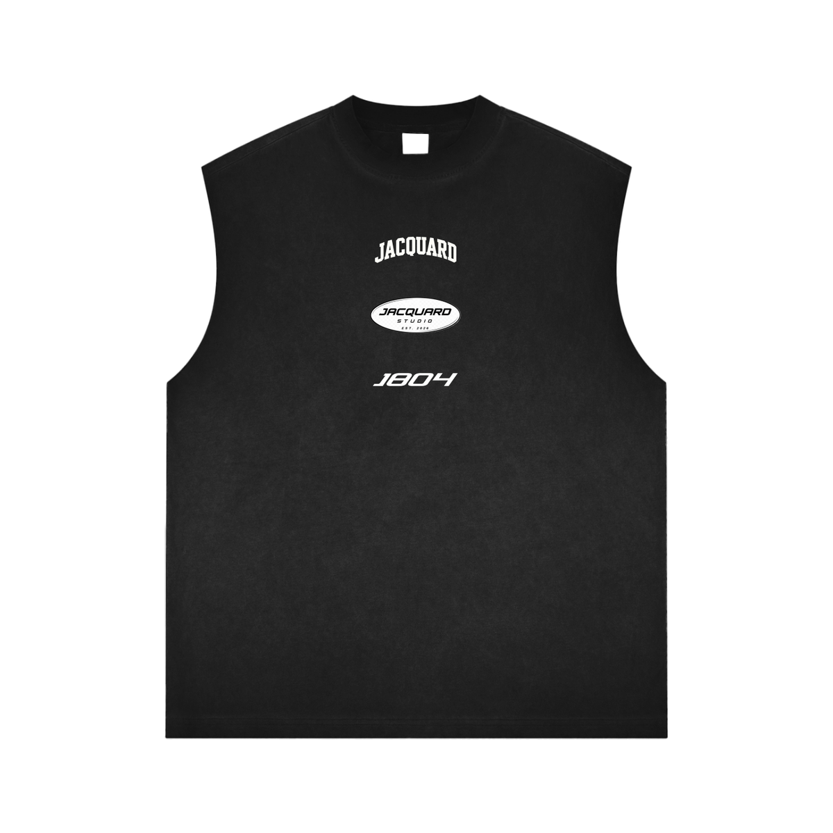 JacquardStudios Logo Washed Tank Top in Black