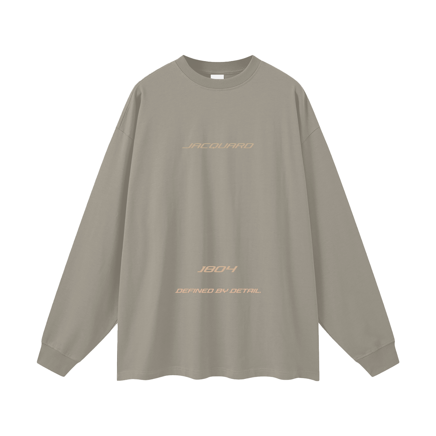 JacquardStudios Golden Oversized Unisex Long Sleeve in Gray Camel