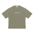 JacquardStudios Unisex Heavyweight Oversized T-Shirt in Gray Green