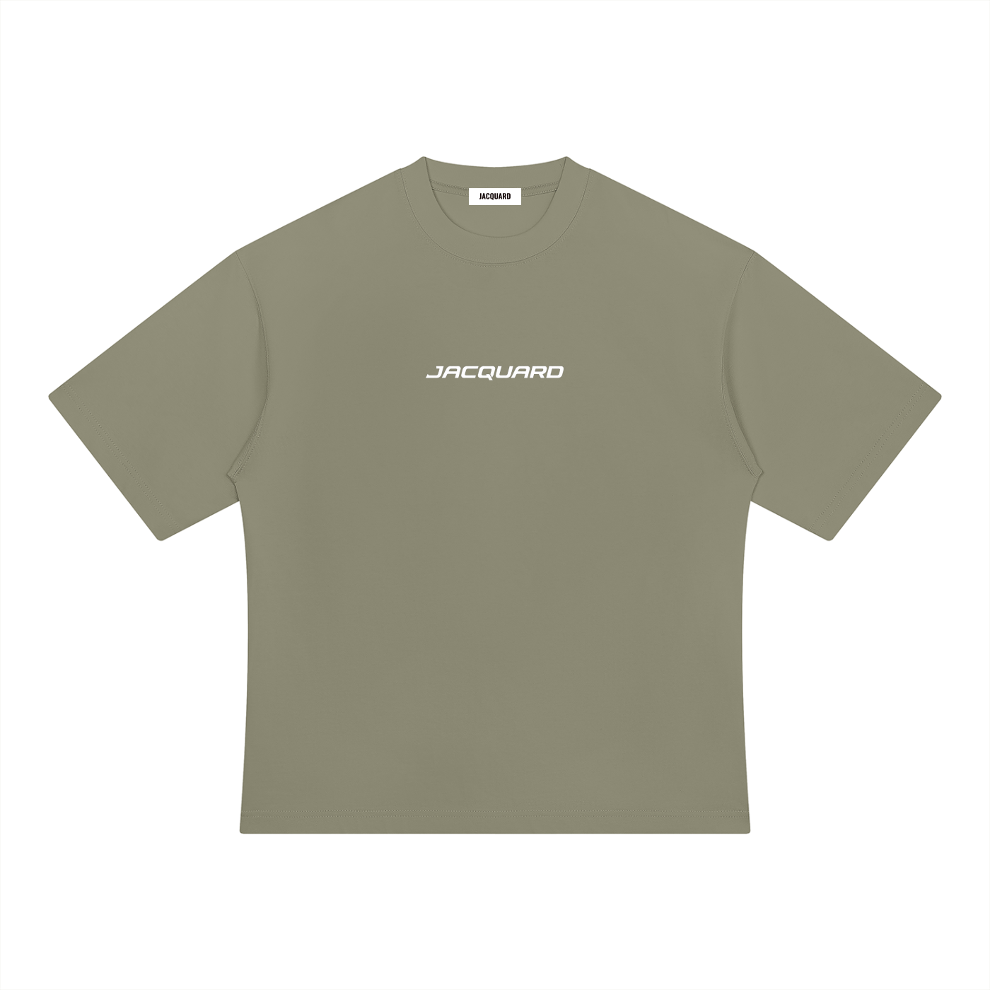 JacquardStudios Unisex Heavyweight Oversized T-Shirt in Gray Green