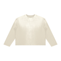JacquardStudios Basic Unisex Sunfade Boxy Long Sleeve in Cream White