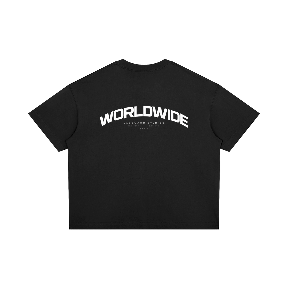 JacquardStudios Worldwide T-Shirt in Black, alternate view