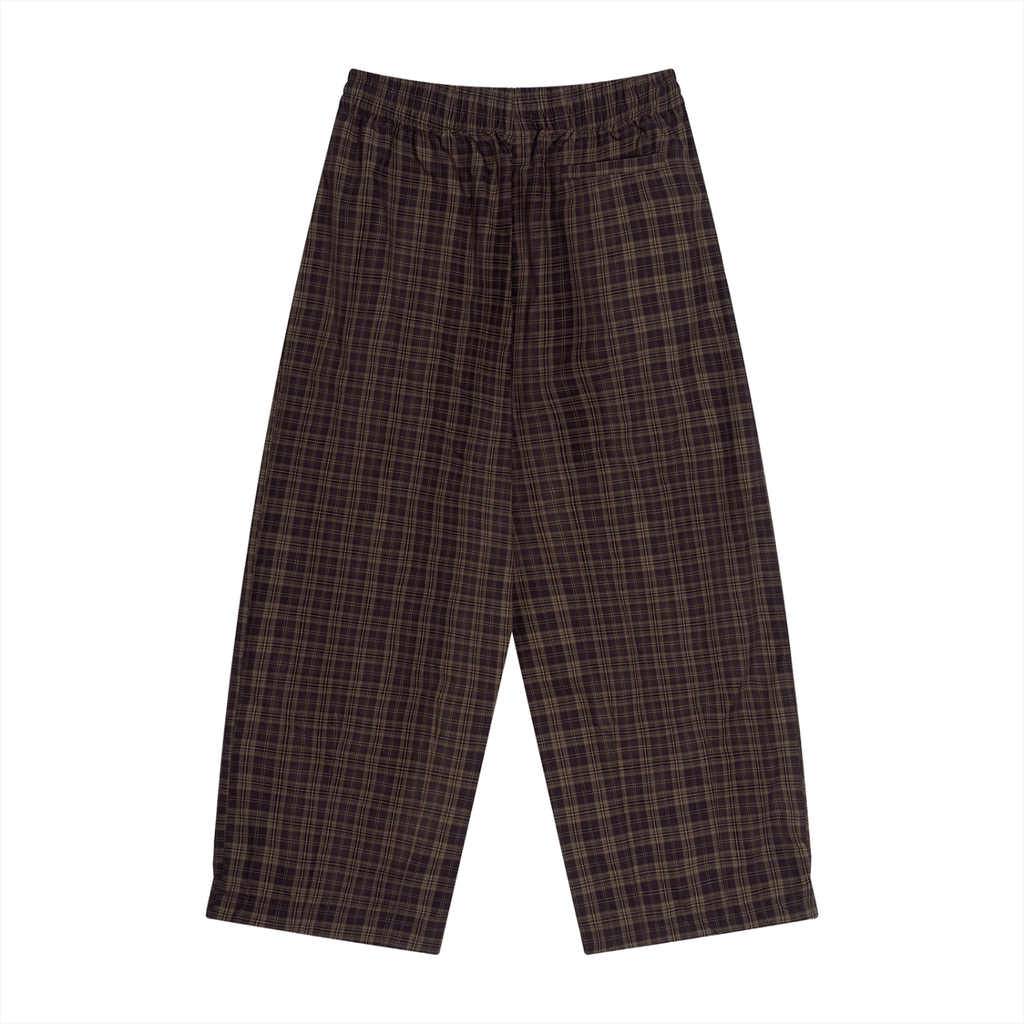 JacquardStudios Unisex Plaid Wide Leg Pants in Red Plaid, alternate view