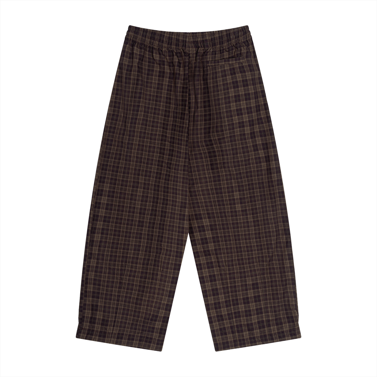 JacquardStudios Unisex Plaid Wide Leg Pants in Red Plaid, alternate view