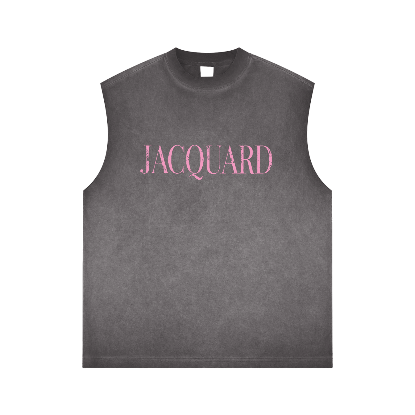 JacquardStudios Pink Reverse Washed Tank Top in Gray
