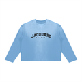 JacquardStudios Arched Unisex Sunfade Boxy Long Sleeve in Sky Blue