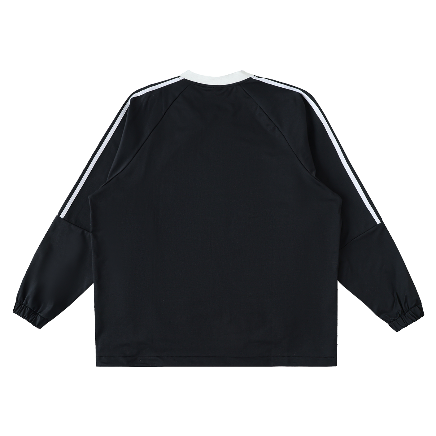 JacquardStudios Pink Paris V-Neck Long Sleeve in Black with White, alternate view