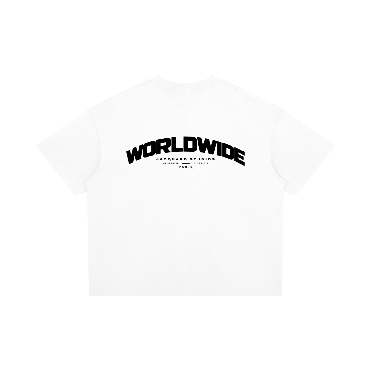 JacquardStudios Worldwide T-Shirt in White, alternate view