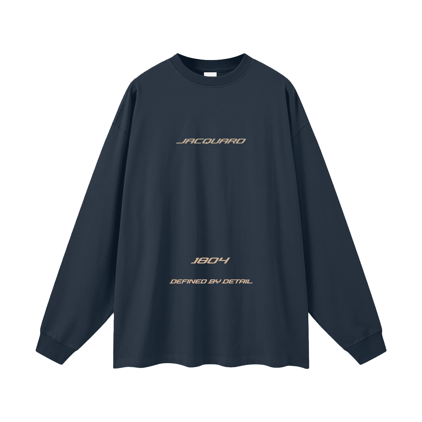 JacquardStudios Golden Oversized Unisex Long Sleeve in Navy