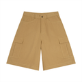 JacquardStudios Unisex Woven Cargo Shorts in Brown