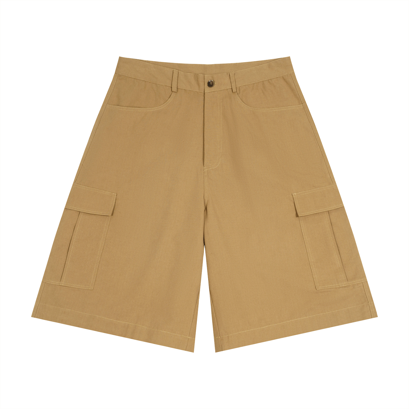 JacquardStudios Unisex Woven Cargo Shorts in Brown