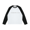 JacquardStudios Club Raglan Long Sleeve in White with Black