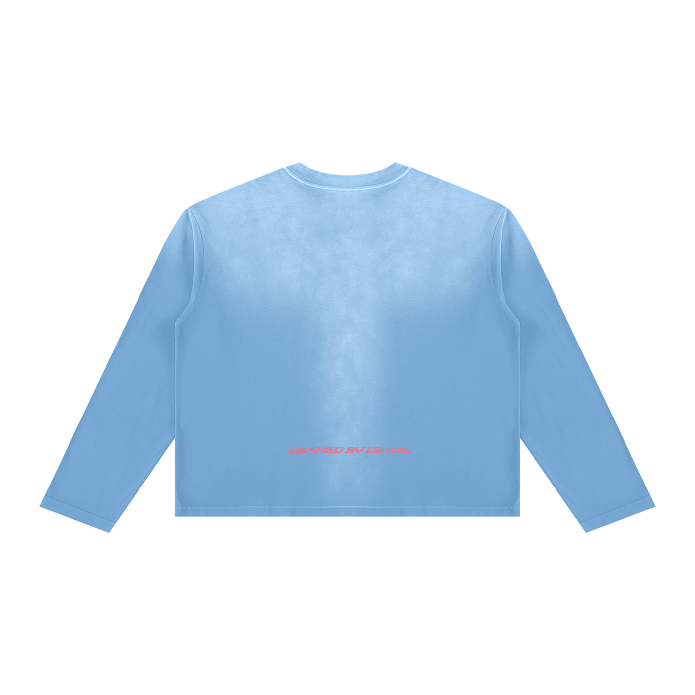 JacquardStudios Defined Unisex Sunfade Boxy Long Sleeve in Sky Blue, alternate view