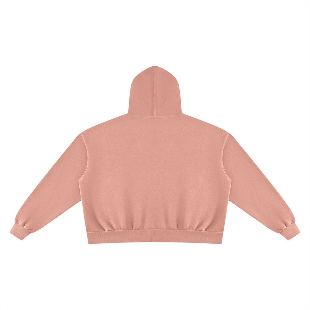 Hoodie of the JacquardStudios Wash Fleece Tracksuit in Pink, alternate view