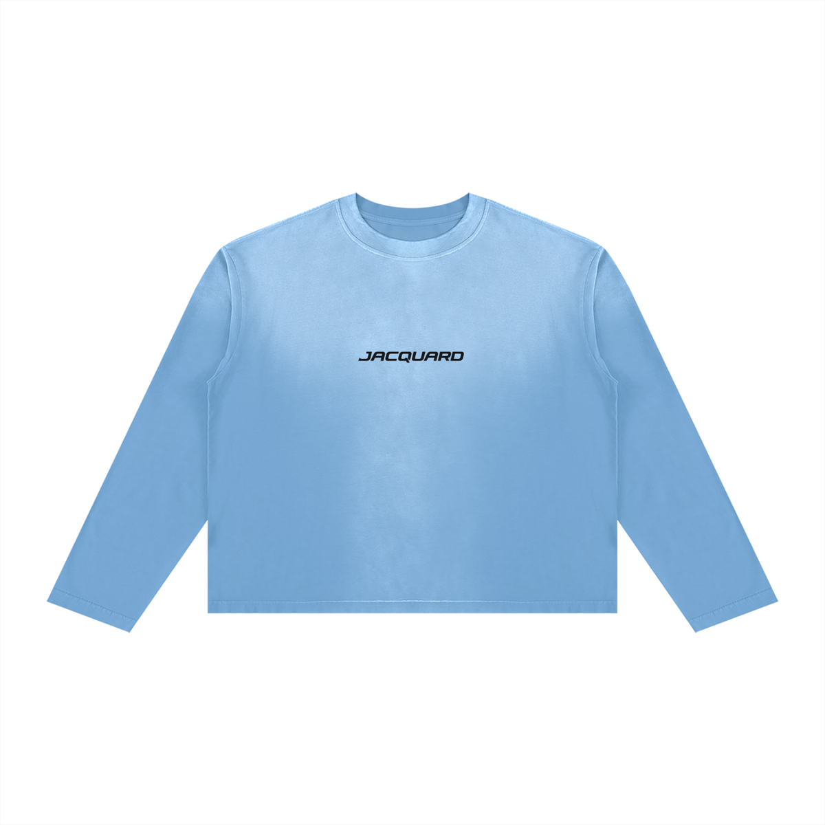 JacquardStudios Classic Unisex Sunfade Boxy Long Sleeve in Sky Blue