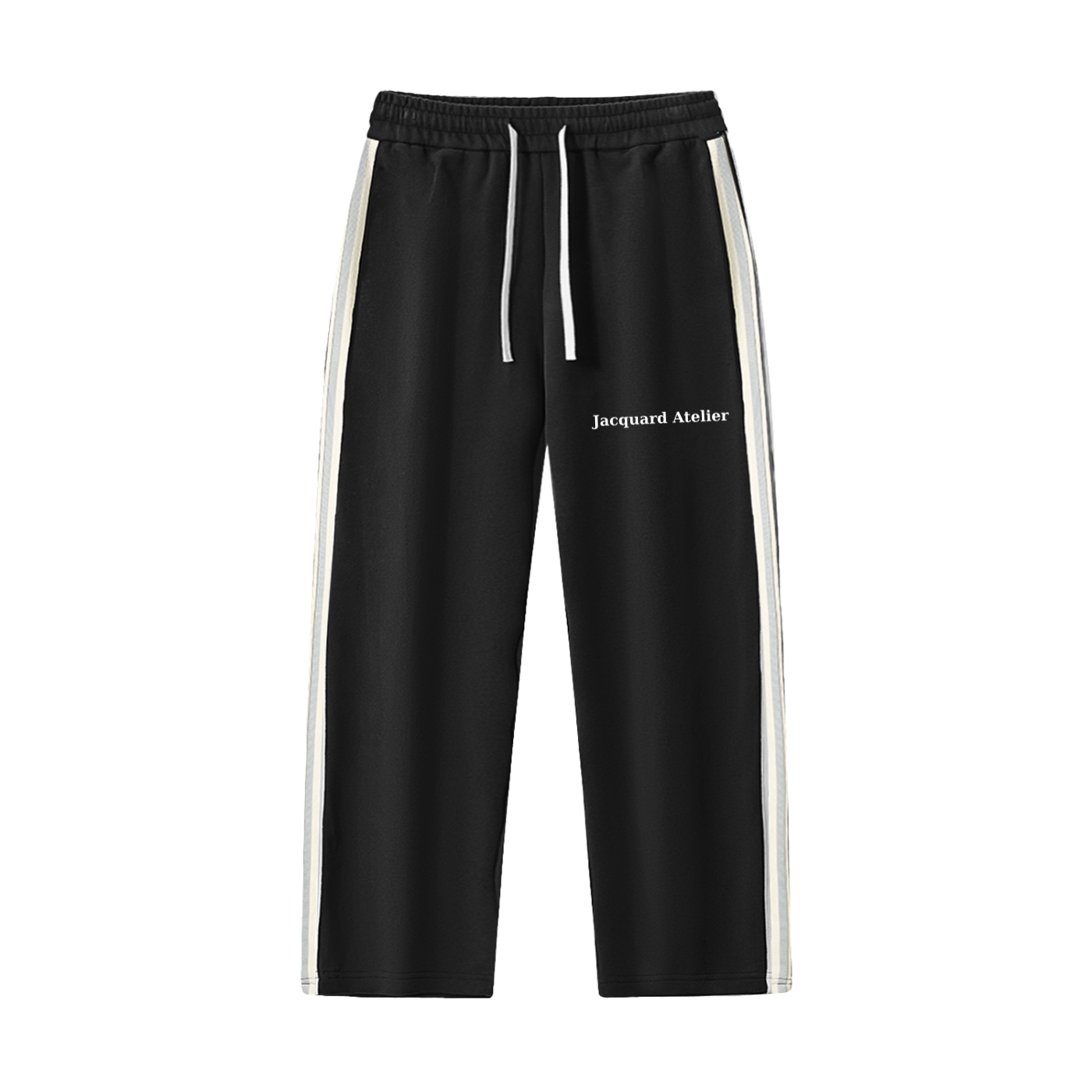 JacquardStudios Atelier Stripe Straight Pants in Black