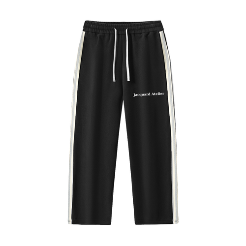 JacquardStudios Atelier Stripe Straight Pants in Black