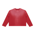 JacquardStudios Basic Unisex Sunfade Boxy Long Sleeve in Red