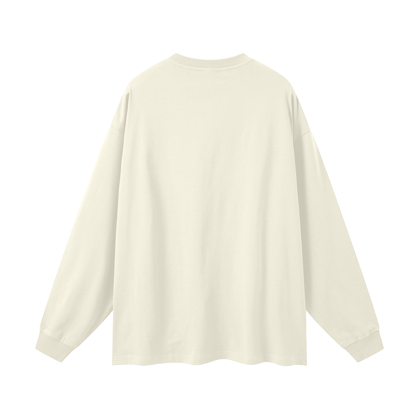 JacquardStudios Golden Oversized Unisex Long Sleeve in Milk Tea, alternate view