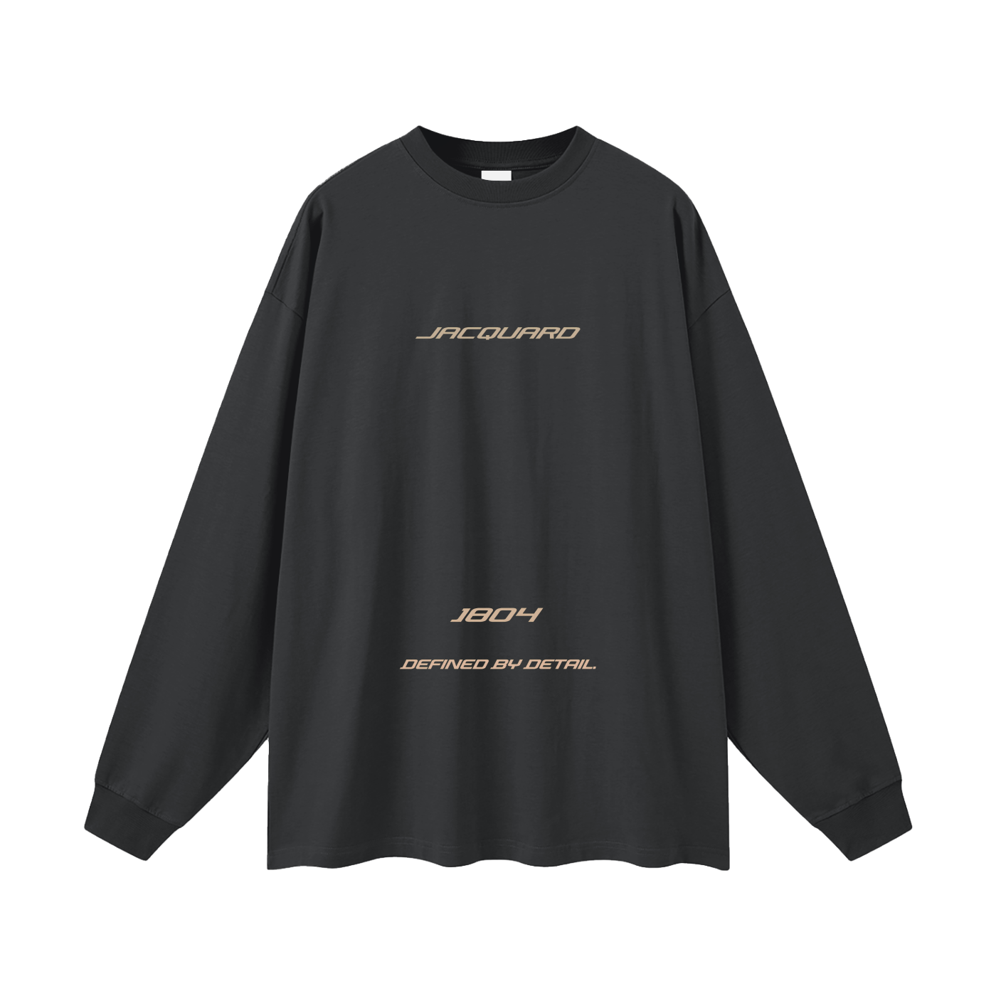 JacquardStudios Golden Oversized Unisex Long Sleeve in Carbon Gray