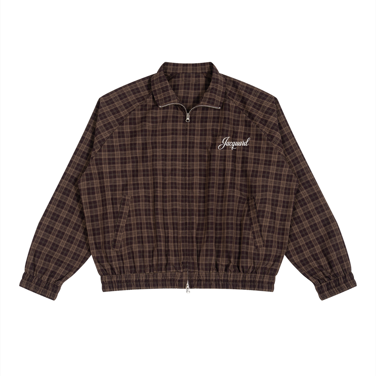 Jacket of the JacquardStudios Plaid Tracksuit in Red Plaid