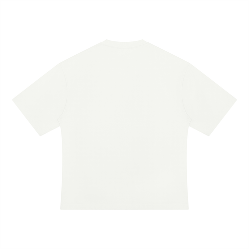 JacquardStudios Defined Unisex Heavyweight Oversized T-Shirt in White, alternate view
