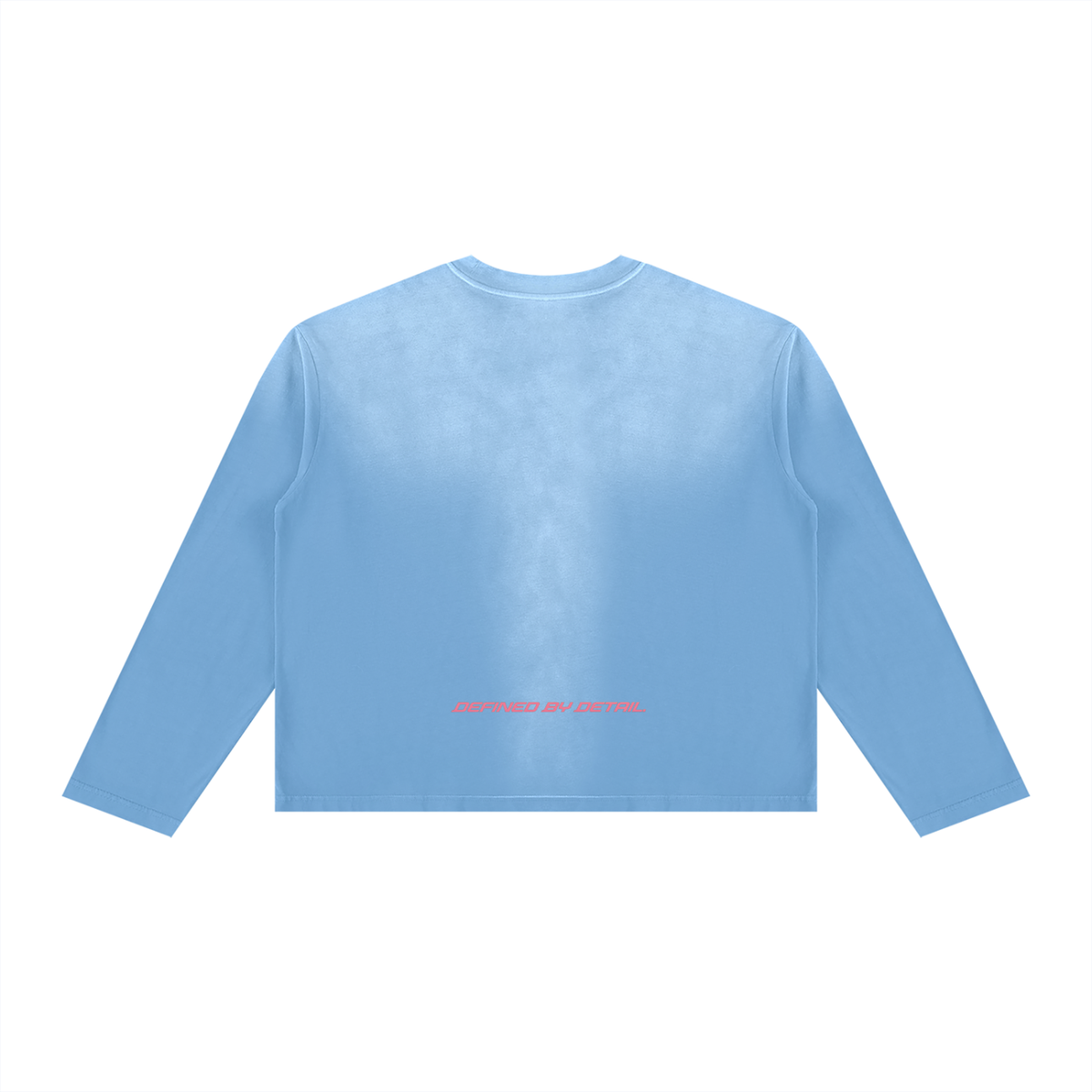 JacquardStudios Defined Unisex Sunfade Boxy Long Sleeve in Sky Blue, alternate view