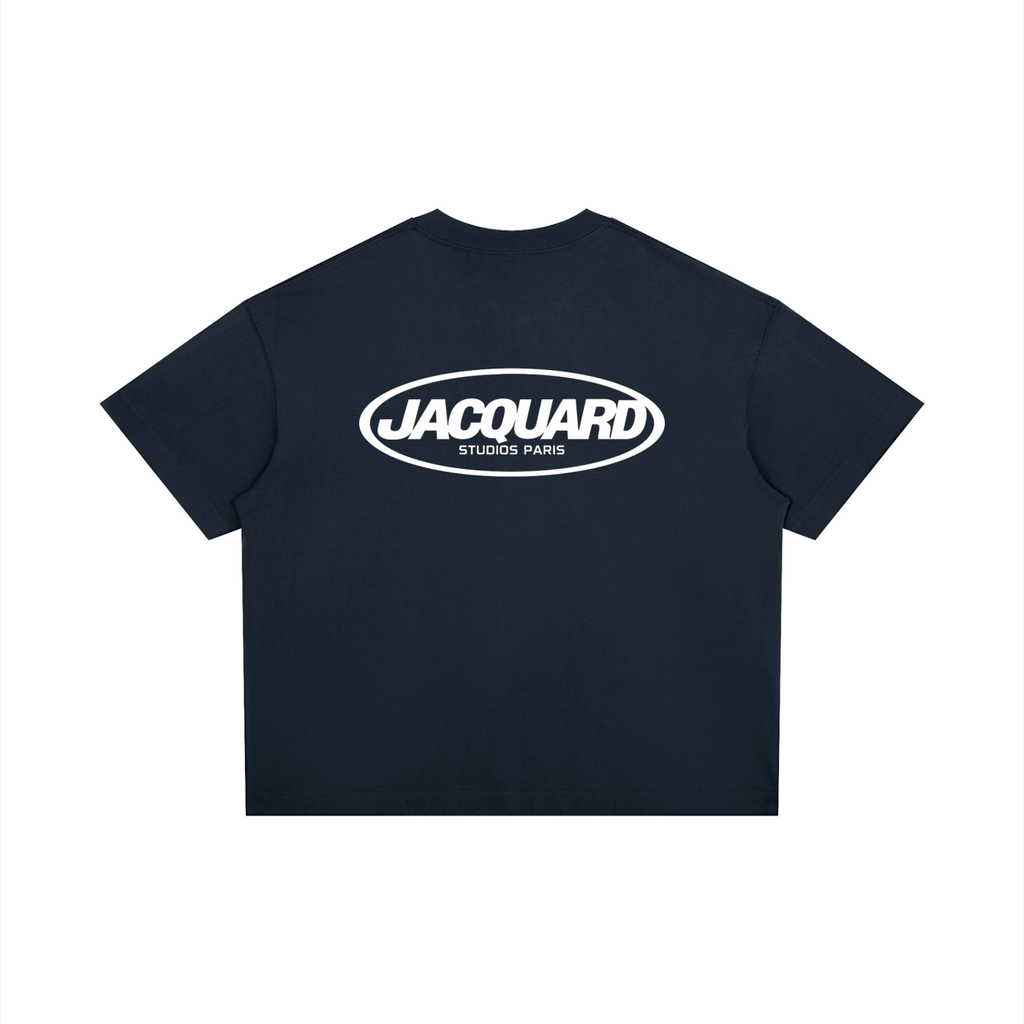 JacquardStudios Logo T-Shirt in Navy Blue, alternate view