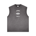 JacquardStudios Logo Reverse Washed Tank Top in Gray