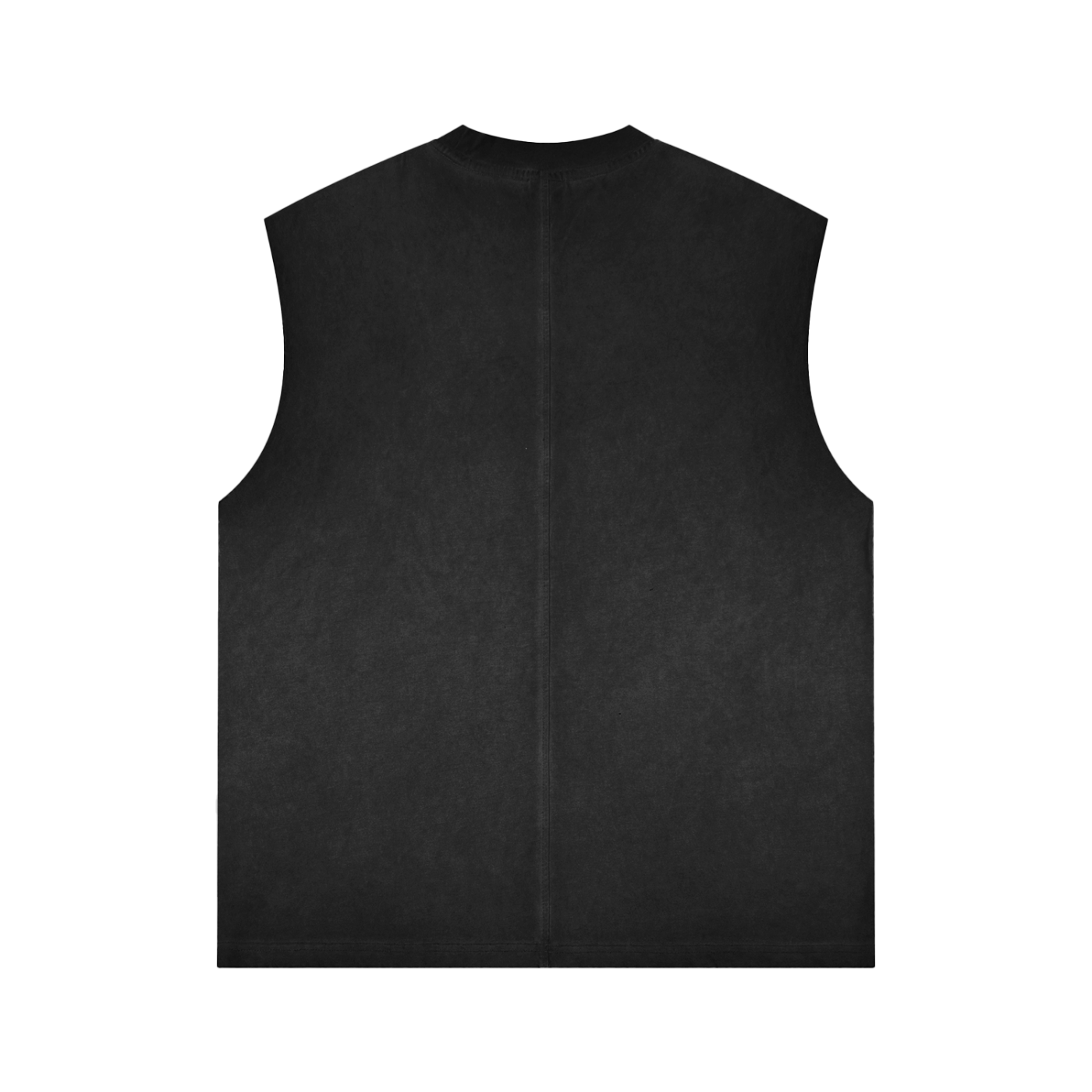 JacquardStudios Reverse Washed Tank Top in Black, alternate view