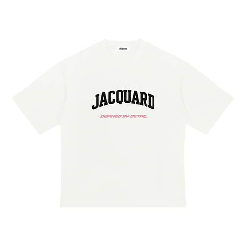JacquardStudios Defined Unisex Heavyweight Oversized T-Shirt in White