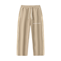 JacquardStudios Atelier Stripe Straight Pants in Khaki