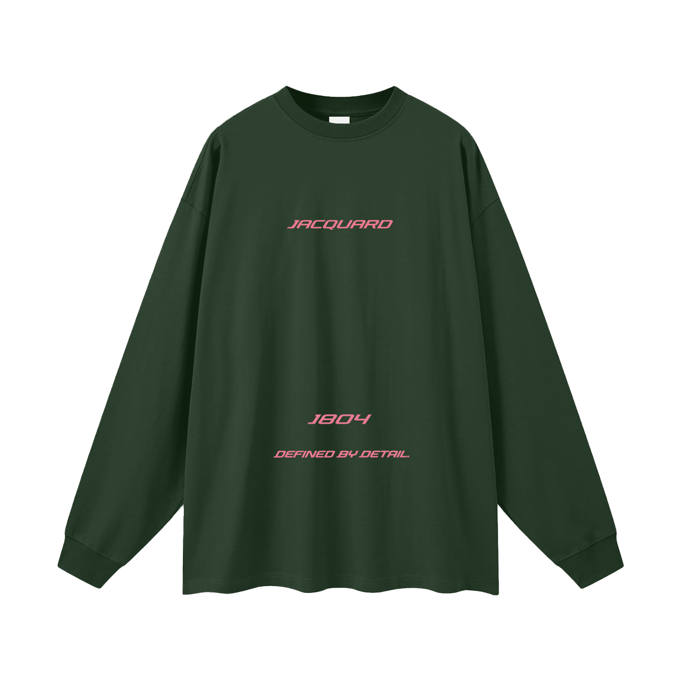 JacquardStudios Triple Oversized Unisex Long Sleeve in Blackish Green