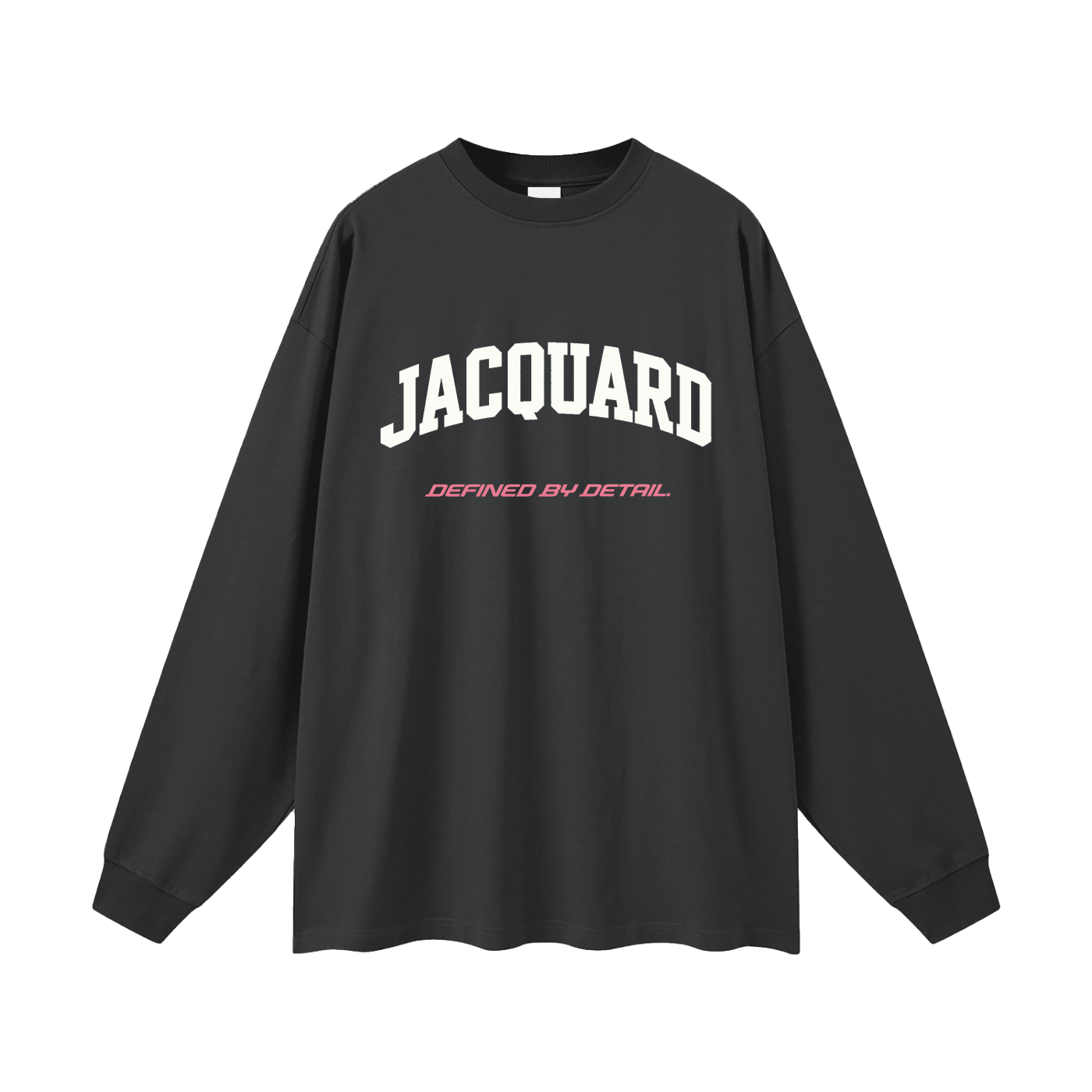 JacquardStudios Defined Oversized Unisex Long Sleeve in Carbon Gray