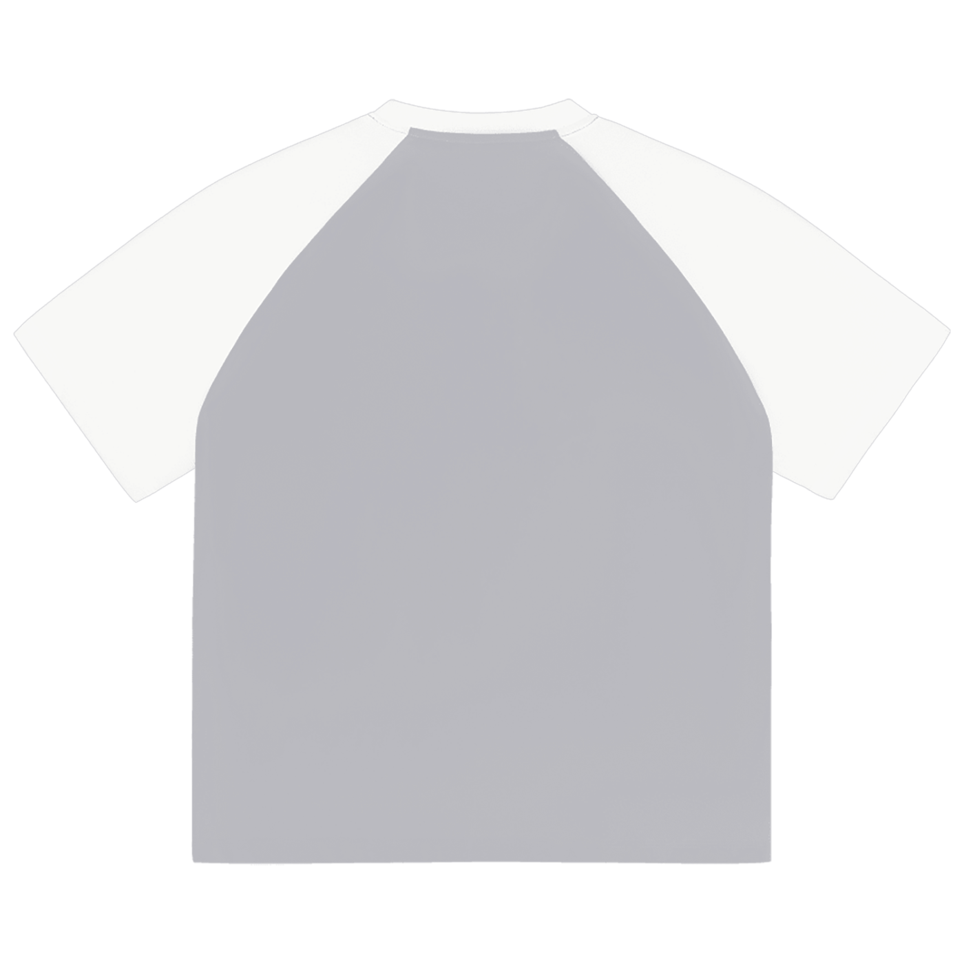 JacquardStudios Raglan Sleeve T-Shirt in Gray with White, alternate view