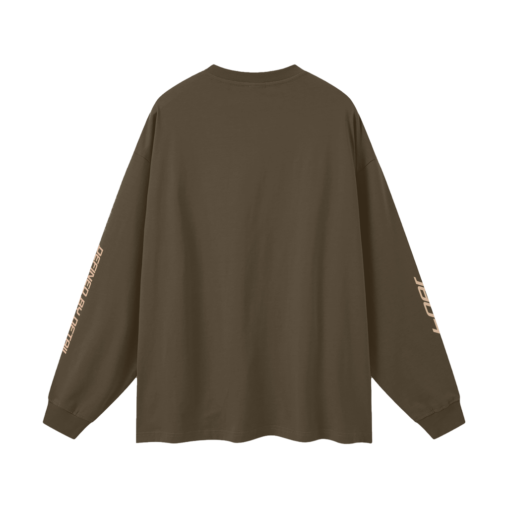 JacquardStudios Golden Oversized Unisex Long Sleeve in Brown, alternate view