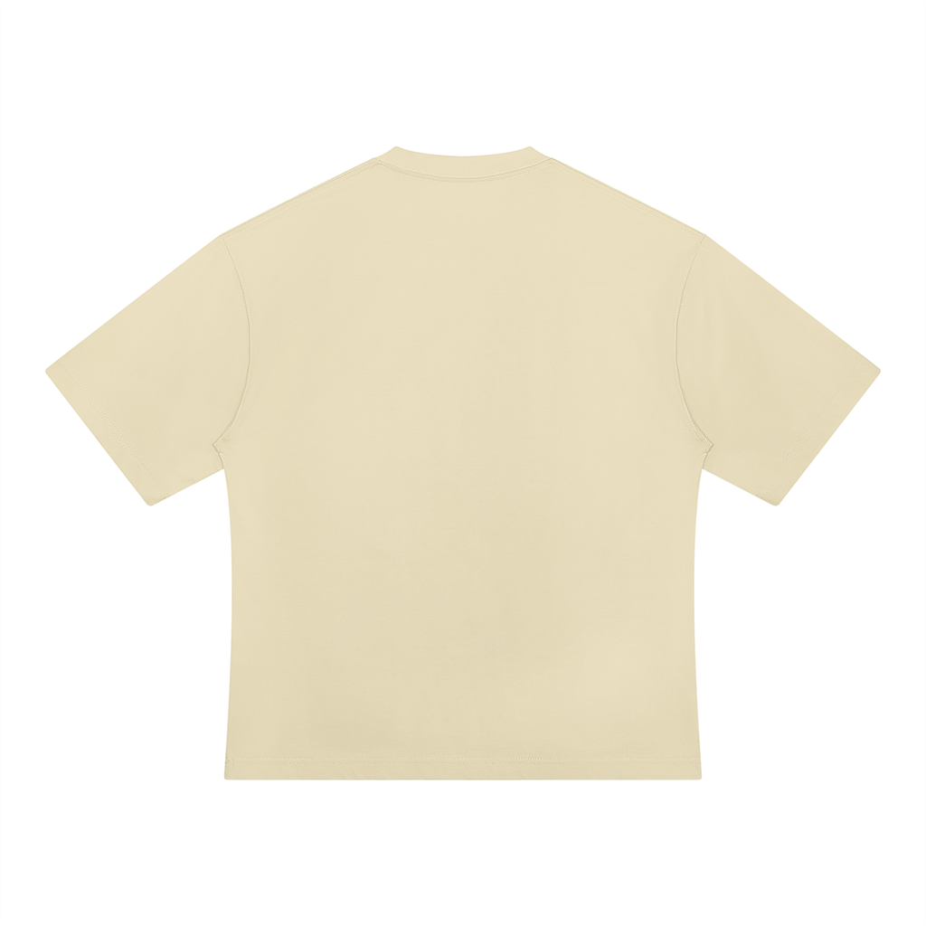 JacquardStudios Defined Unisex Heavyweight Oversized T-Shirt in Khaki, alternate view