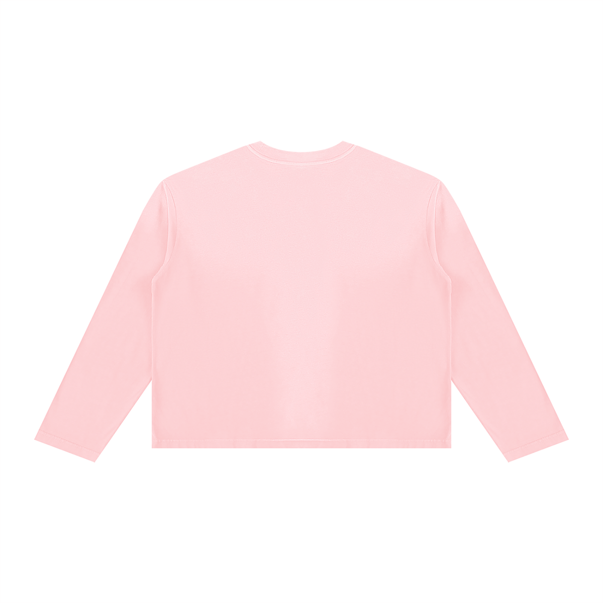 JacquardStudios J/S Unisex Sunfade Boxy Long Sleeve, black print, in Pink, alternate view