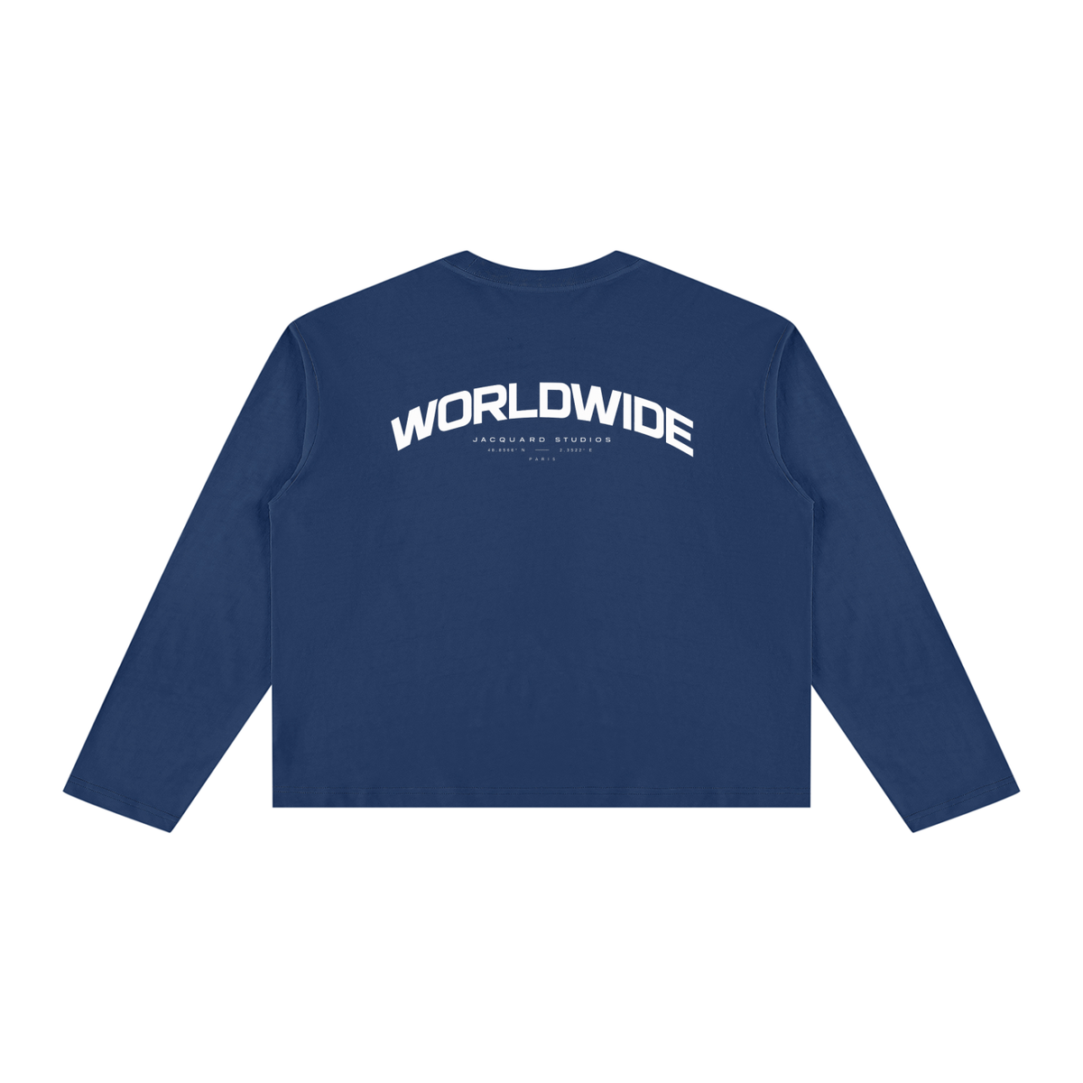 JacquardStudios Worldwide Longsleeve in Navy Blue, alternate view