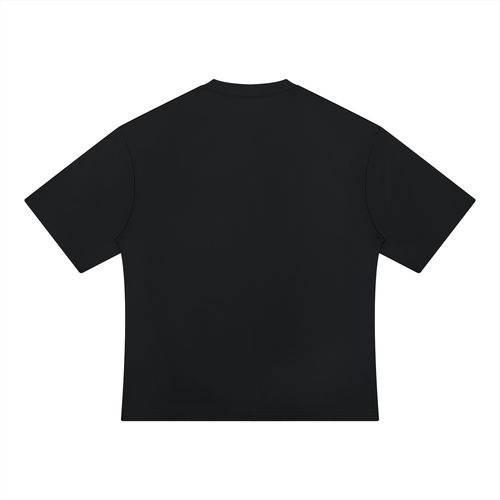 JacquardStudios Defined Unisex Heavyweight Oversized T-Shirt in Black, alternate view