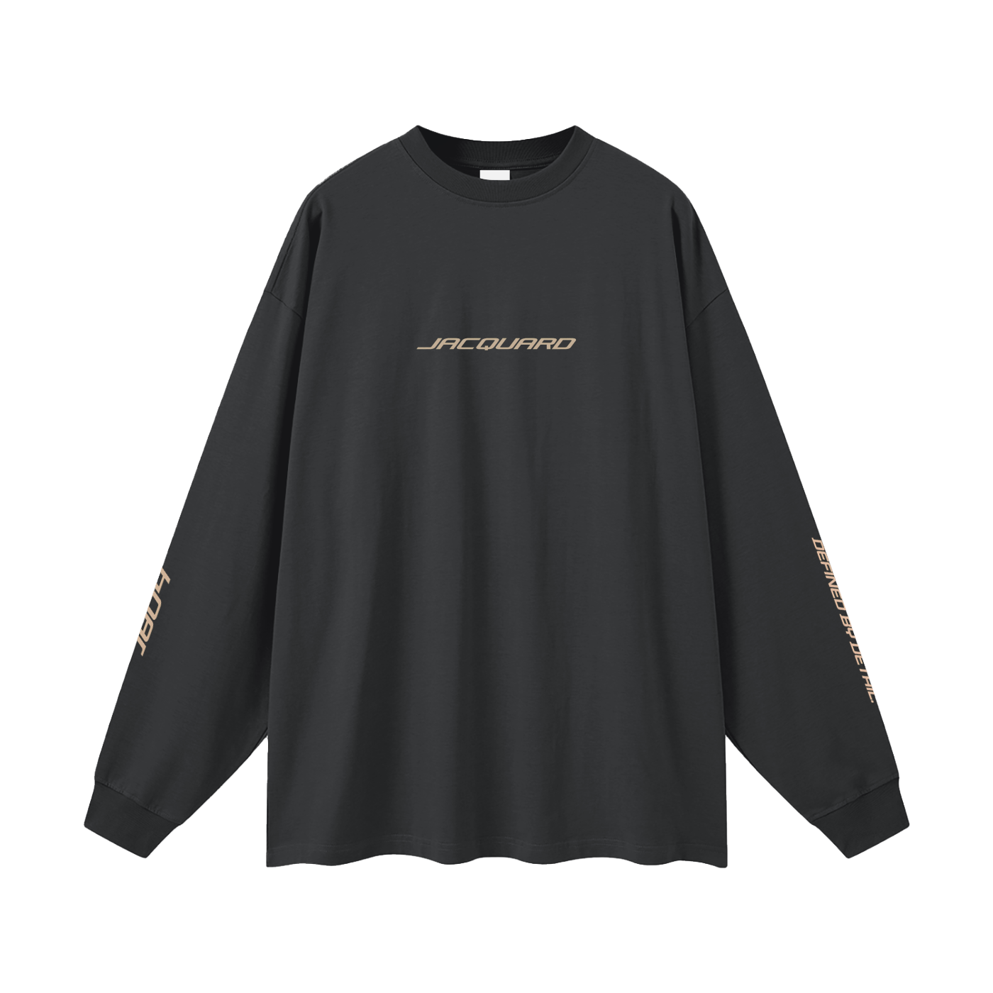 JacquardStudios Golden Oversized Unisex Long Sleeve in Carbon Gray