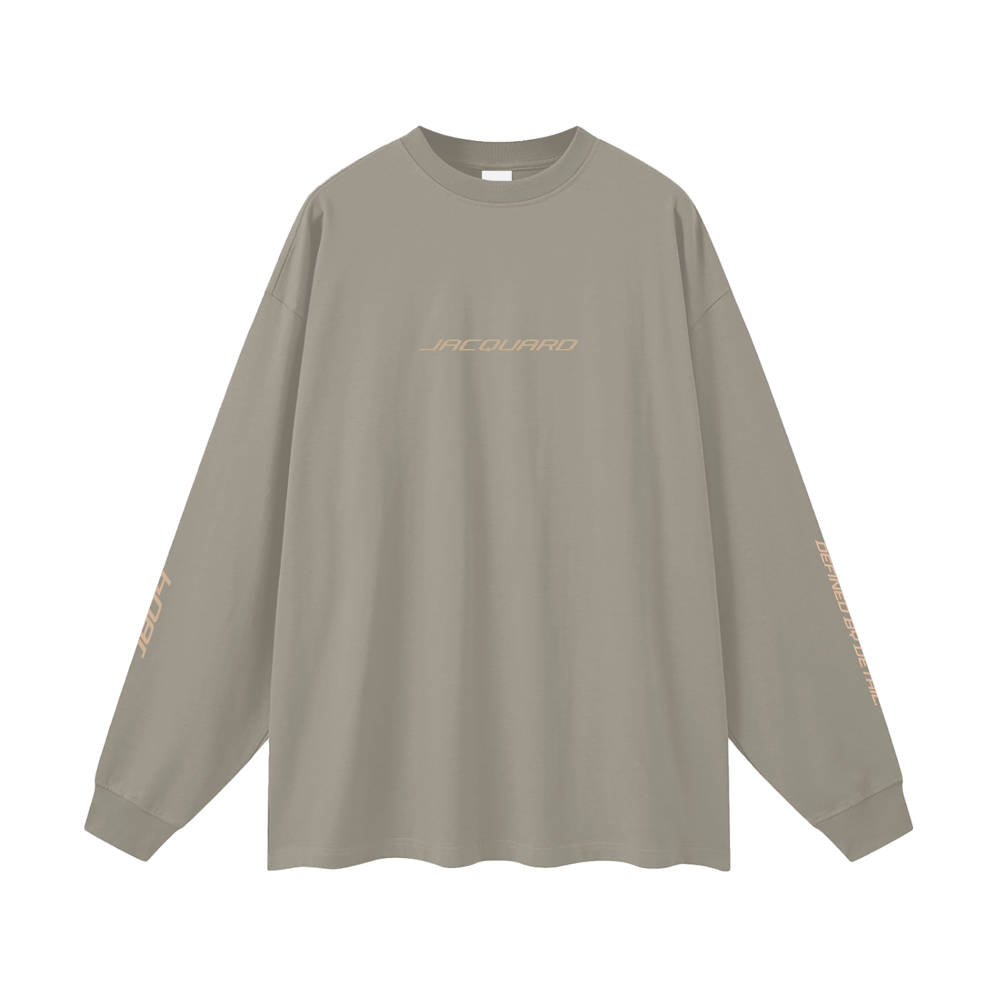 JacquardStudios Golden Oversized Unisex Long Sleeve in Gray Camel